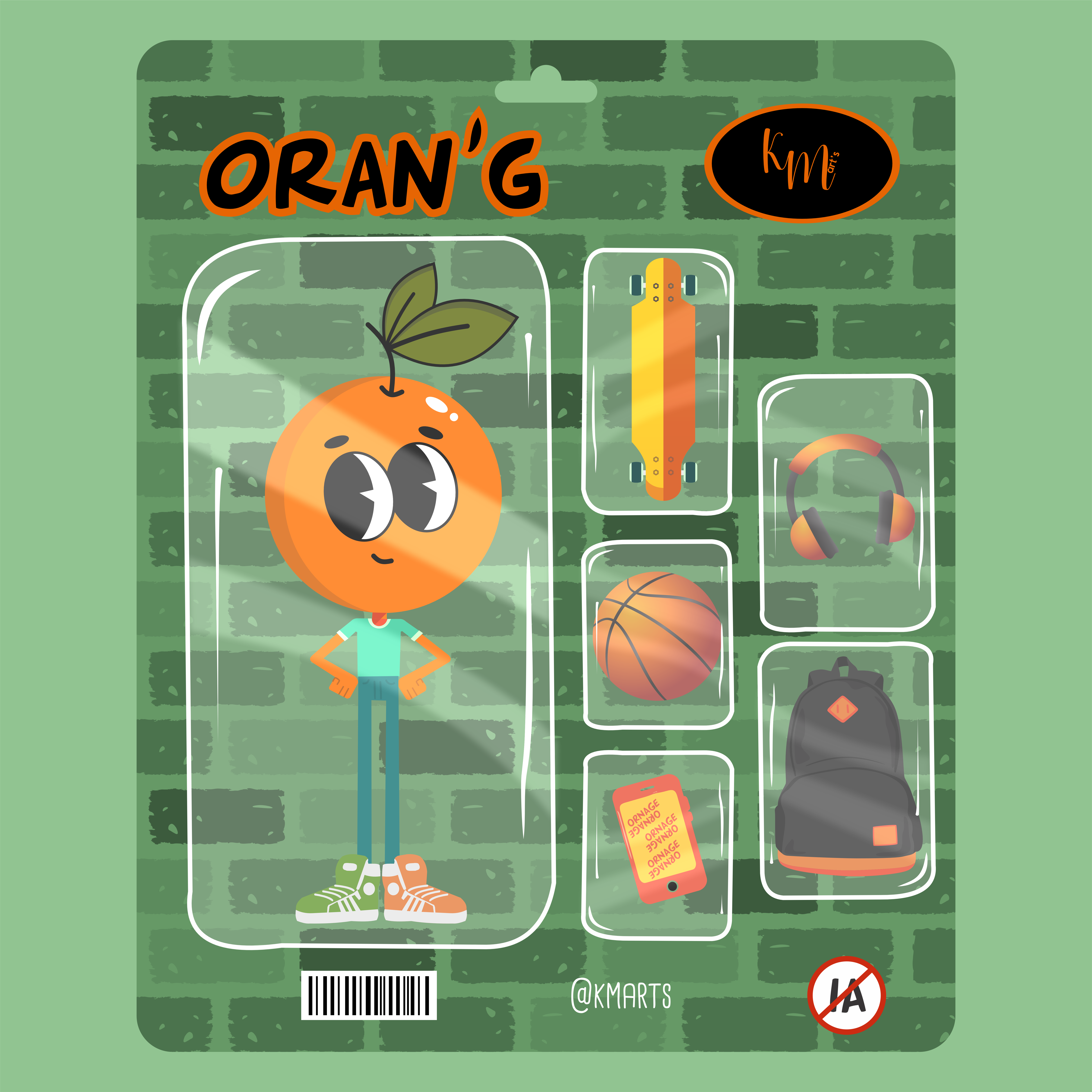 Orange Illustration Kelly